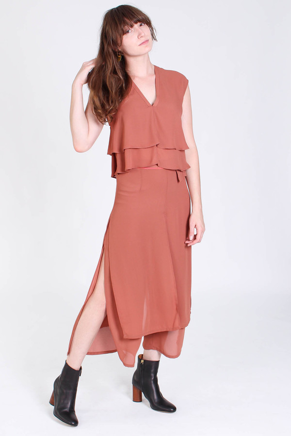 Rachel Comey Double boone top in clay Rachel Comey Double boone top in clay