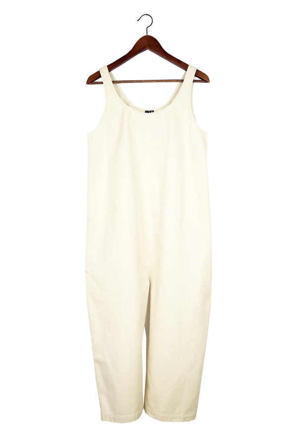 Ilana Kohn Gary Jumpsuit, Cream, Cotton Washed Twill Ilana Kohn Gary Jumpsuit, Cream, Cotton Washed Twill