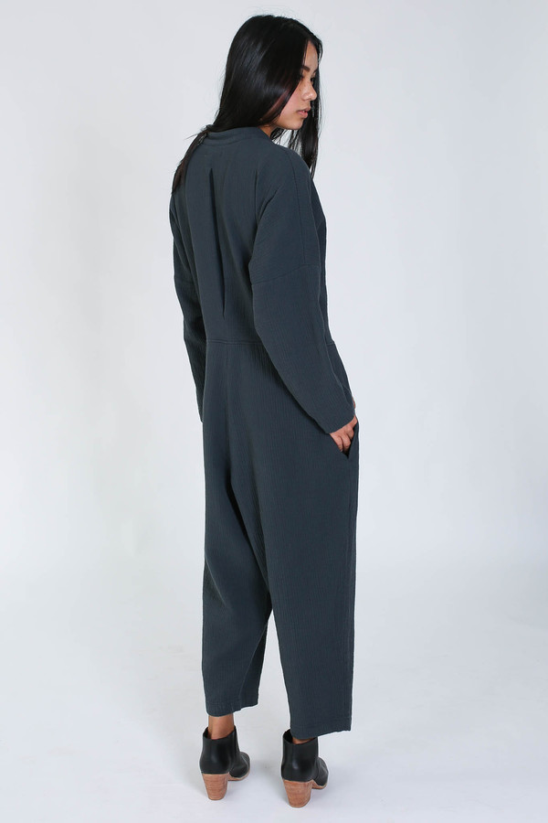 Black Crane Quilted jumper in dark shadow Black Crane Quilted jumper in dark shadow