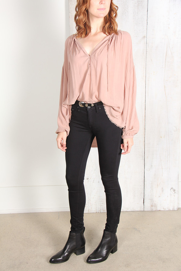 Raquel Allegra SHIRRED BLOUSE Raquel Allegra SHIRRED BLOUSE