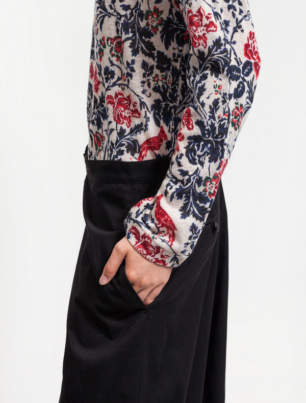 Ys by Yohji Yamamoto Womens Single Suspender Trousers Ys by Yohji Yamamoto Womens Single Suspender Trousers