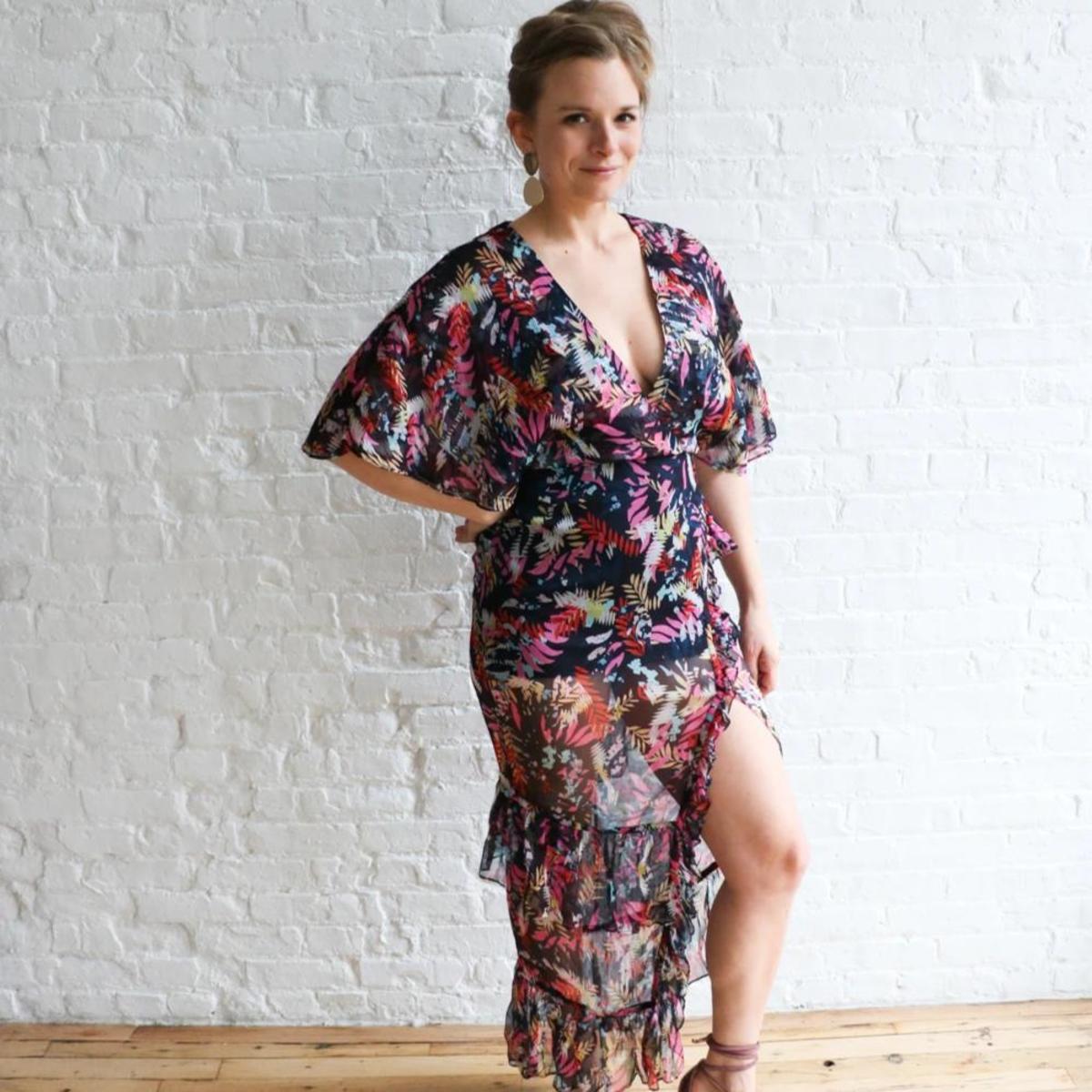 black double layer dress