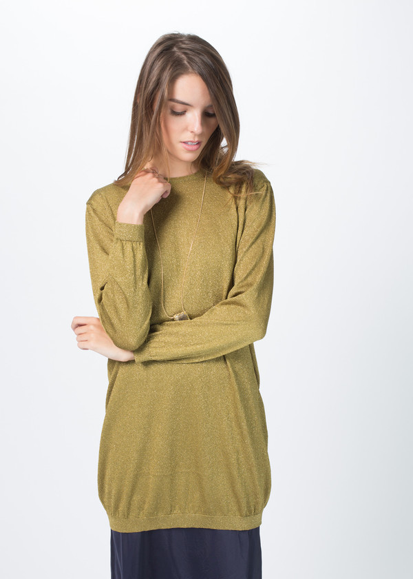Sara Lanzi Knit Lurex Long Sleeve Pullover Sara Lanzi Knit Lurex Long Sleeve Pullover