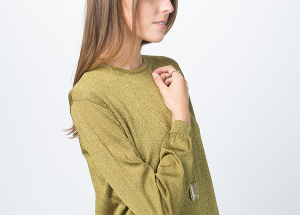 Sara Lanzi Knit Lurex Long Sleeve Pullover Sara Lanzi Knit Lurex Long Sleeve Pullover