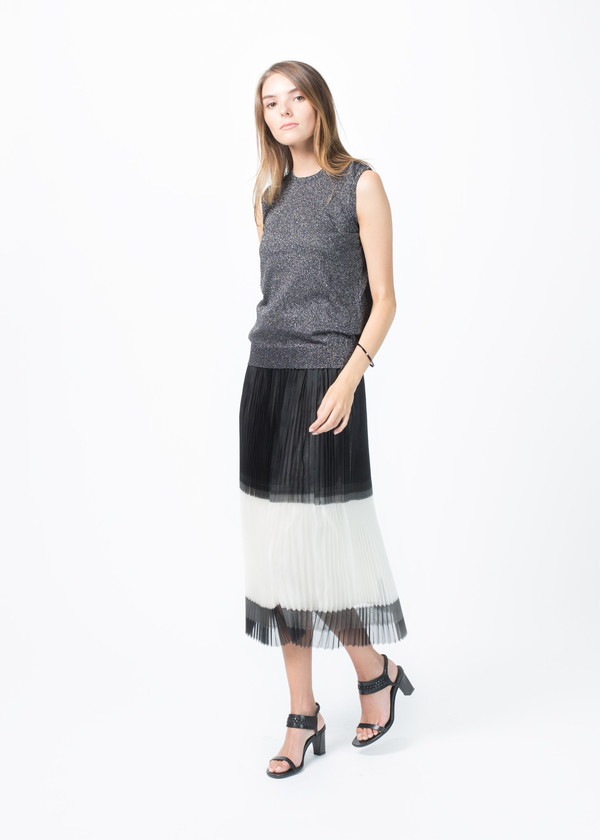 Sara Lanzi Knit Lurex Sleeveless Top Sara Lanzi Knit Lurex Sleeveless Top