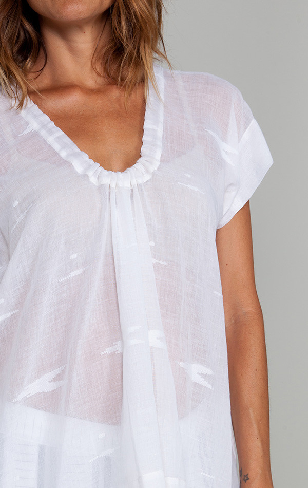 Two- New York Khadi Drawstring top Two- New York Khadi Drawstring top