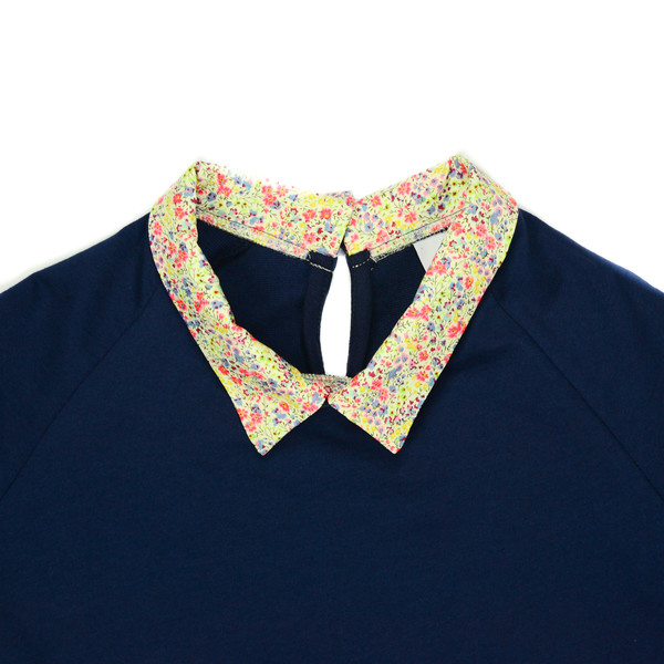 LOUP - CHARLOTTE TEE - NAVY/FLORAL LOUP - CHARLOTTE TEE - NAVY/FLORAL