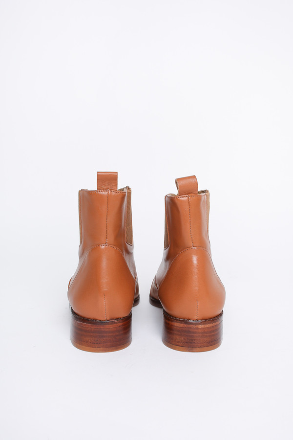 Nina Payne Charli zip-front oxford bootie in cognac Nina Payne Charli zip-front oxford bootie in cognac