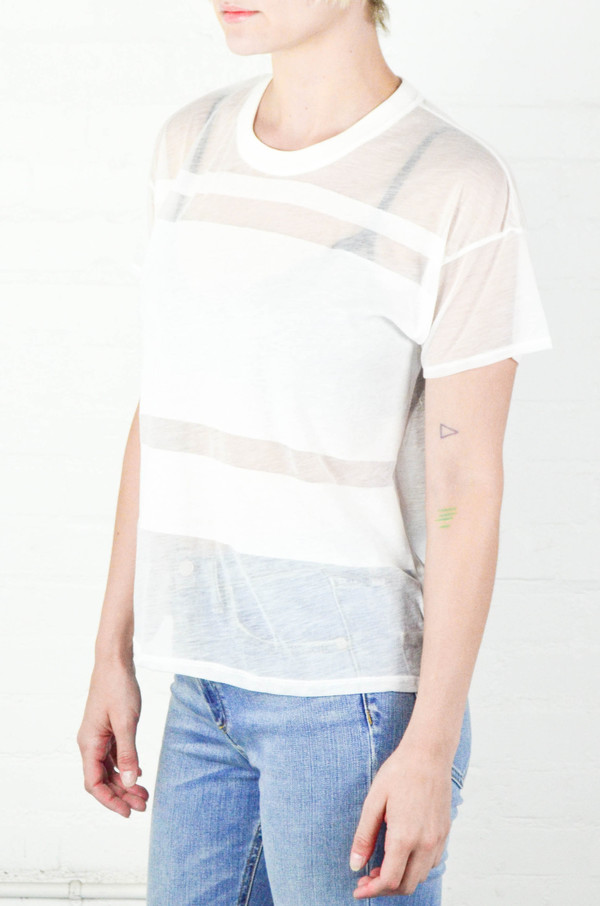 Rag and Bone Bright White Vintage Burnout Crew Tee Rag and Bone Bright White Vintage Burnout Crew Tee