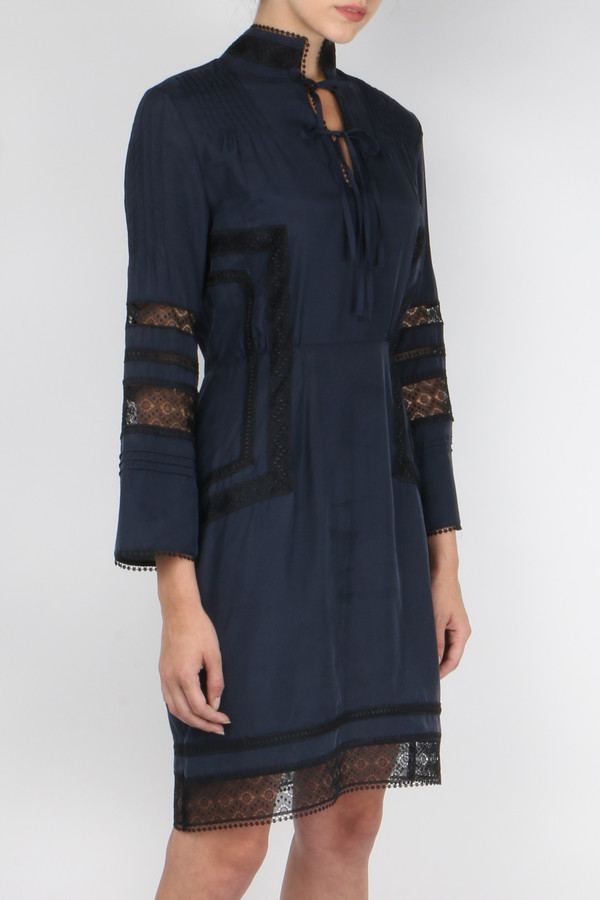 Derek Lam 10 Crosby L/S High Neck Dress Derek Lam 10 Crosby L/S High Neck Dress