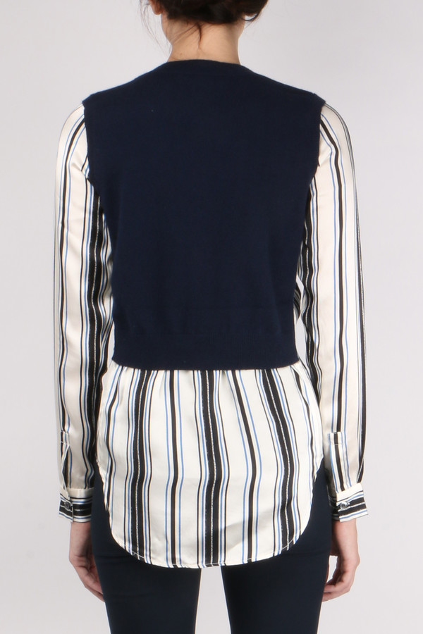 Veronica Beard Mellow Mixed Media Sweater Veronica Beard Mellow Mixed Media Sweater