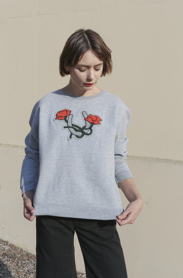 CARLEEN Lucky Sweatshirt in Vintage Grey CARLEEN Lucky Sweatshirt in Vintage Grey