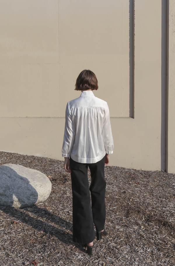 Horses Atelier High-Collar Blouse in Ivory Horses Atelier High-Collar Blouse in Ivory