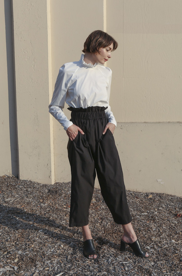 Suzanne Rae Paperbag Waist Pants in Black Suzanne Rae Paperbag Waist Pants in Black