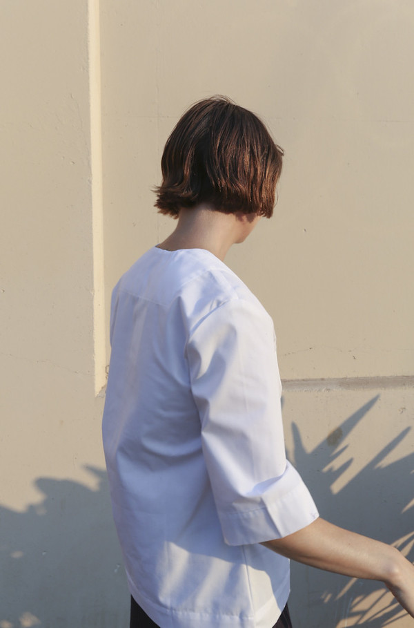 Toit Volant Poppy Mae Top in White Toit Volant Poppy Mae Top in White