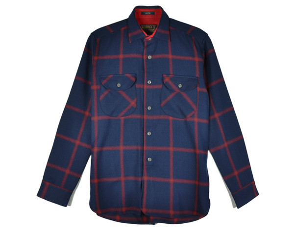 PENDLETON, THOMAS KAY - OLIVER SHIRT - NAVY / RED WINDOWPANE PENDLETON, THOMAS KAY - OLIVER SHIRT - NAVY / RED WINDOWPANE