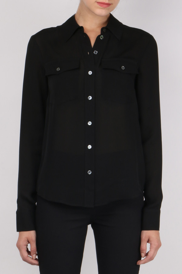 Veronica Beard Patch Pocket Blouse Veronica Beard Patch Pocket Blouse