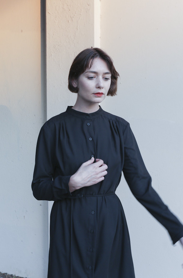 Wolcott : Takemoto Vashon Dress in Black Wolcott : Takemoto Vashon Dress in Black