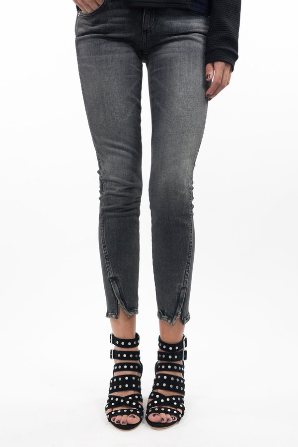 AMO,denim AMO Twist Zip - Smoke AMO,denim AMO Twist Zip - Smoke
