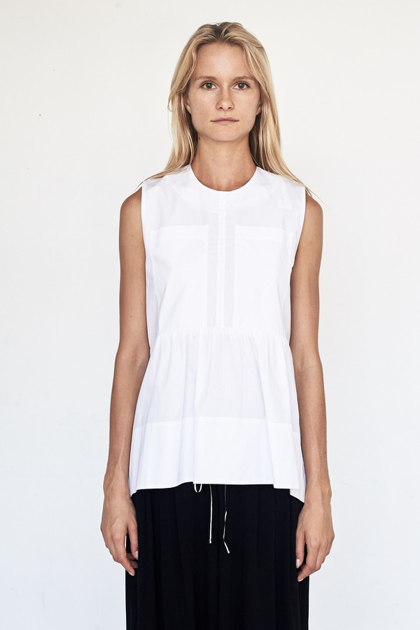 Fabiana Pigna Cotton Bessette Blouse - White Fabiana Pigna Cotton Bessette Blouse - White