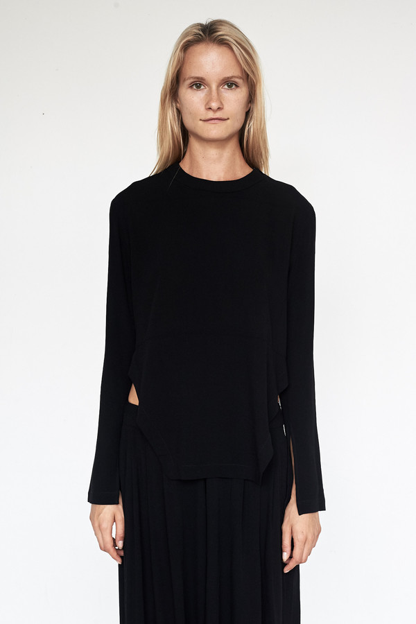 Assembly New York Crepe L/S Bevel Top Assembly New York Crepe L/S Bevel Top