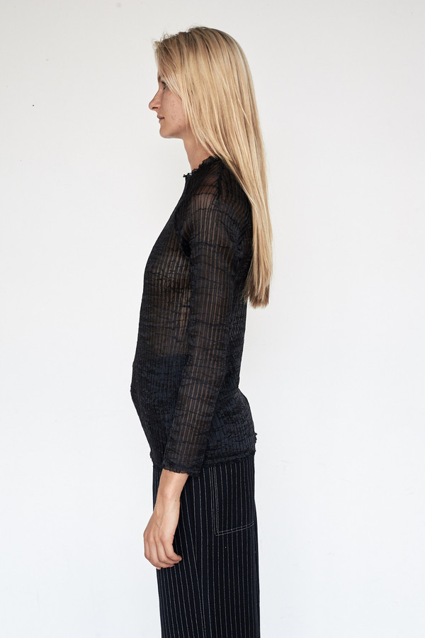 Kahle Poly Pleated High Neck Raglan Kahle Poly Pleated High Neck Raglan