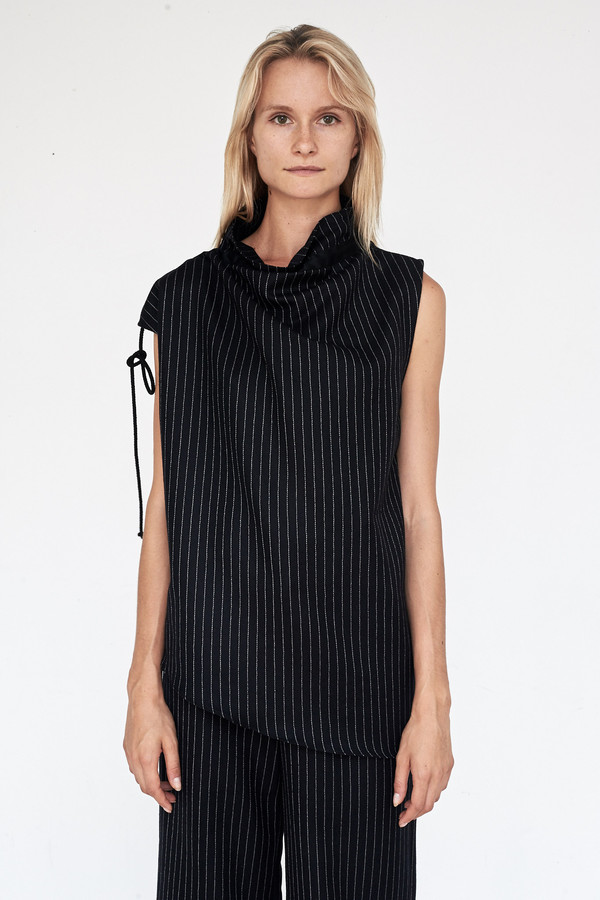 Kahle Wool Cowl Neck Drawstring Tank Kahle Wool Cowl Neck Drawstring Tank