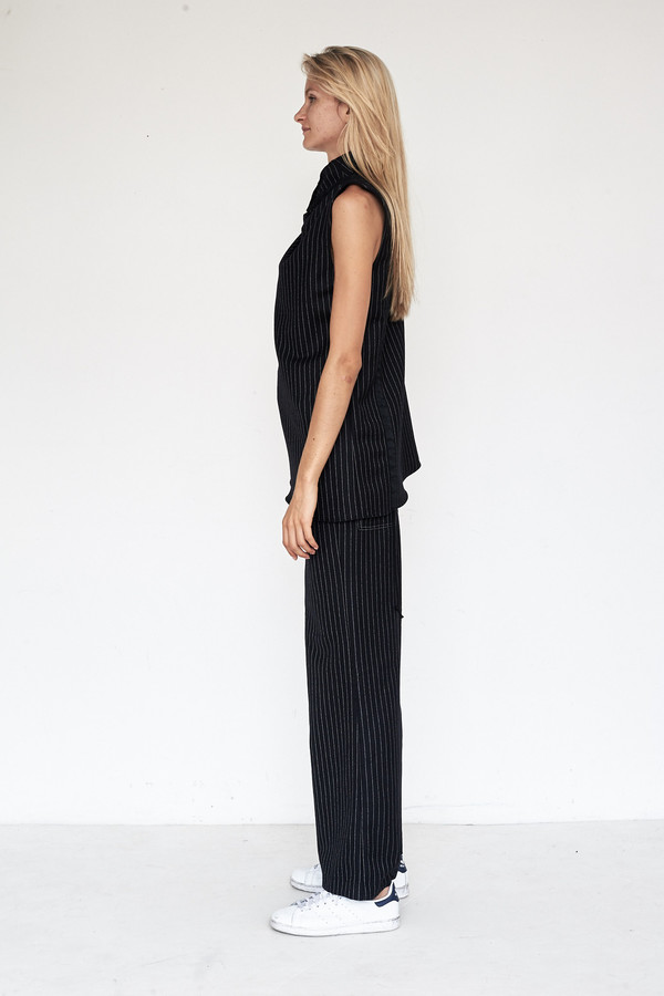 Kahle Wool Patch Pocket Wide Leg Pant Kahle Wool Patch Pocket Wide Leg Pant