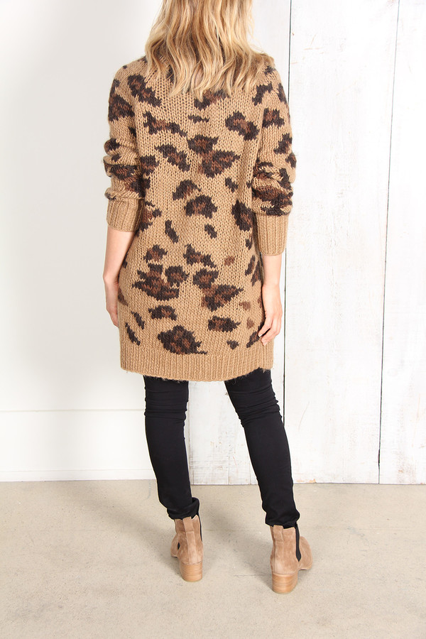 R13 LEOPARD GRUNGE CARDIGAN R13 LEOPARD GRUNGE CARDIGAN