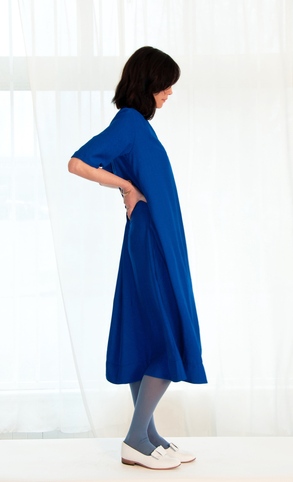 Sunja Link 'Back Yoke' dress in Royal blue Sunja Link 'Back Yoke' dress in Royal blue