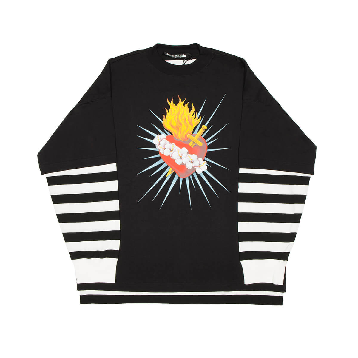 PALM ANGELS Sacred Heart Layered ls tee 