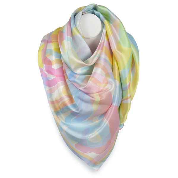 Massif Central silk satin Scarf by Peter Halley Massif Central silk satin Scarf by Peter Halley