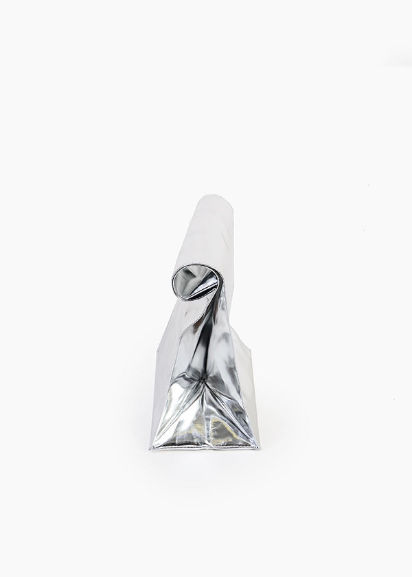 S M K - Silver Foldover Bag S M K - Silver Foldover Bag