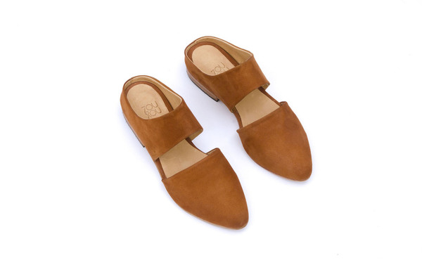 Zou Xou Mule in Burnt Sienna Suede Zou Xou Mule in Burnt Sienna Suede