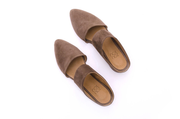 Zou Xou Mule in Sand Suede Zou Xou Mule in Sand Suede