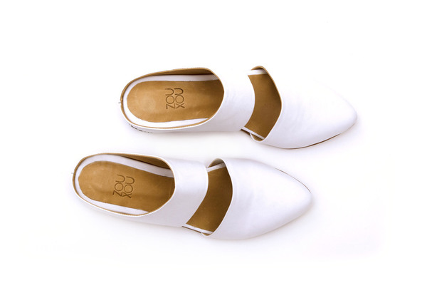 Zou Xou Mule in White Zou Xou Mule in White