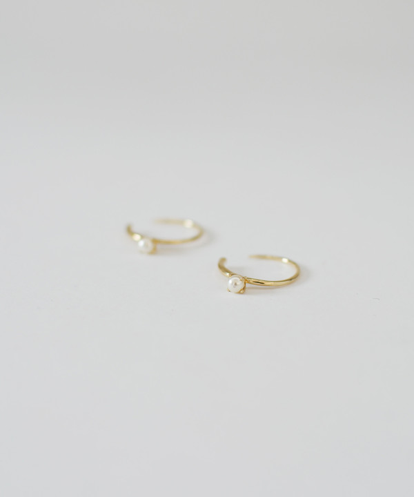 Bing Bang NYC Bing Bang Pearl Open Hoops Bing Bang NYC Bing Bang Pearl Open Hoops