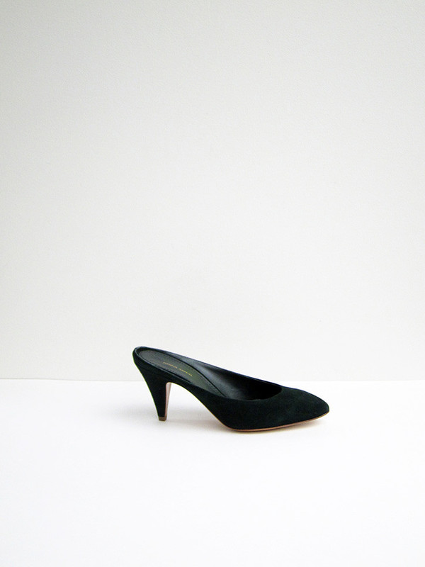 Mansur Gavriel Classic Heel Slipper, Moss Suede Mansur Gavriel Classic Heel Slipper, Moss Suede
