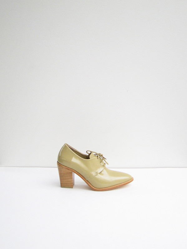 Maryam Nassir Zadeh Flavia Heeled Brogue, Camel Shine Maryam Nassir Zadeh Flavia Heeled Brogue, Camel Shine