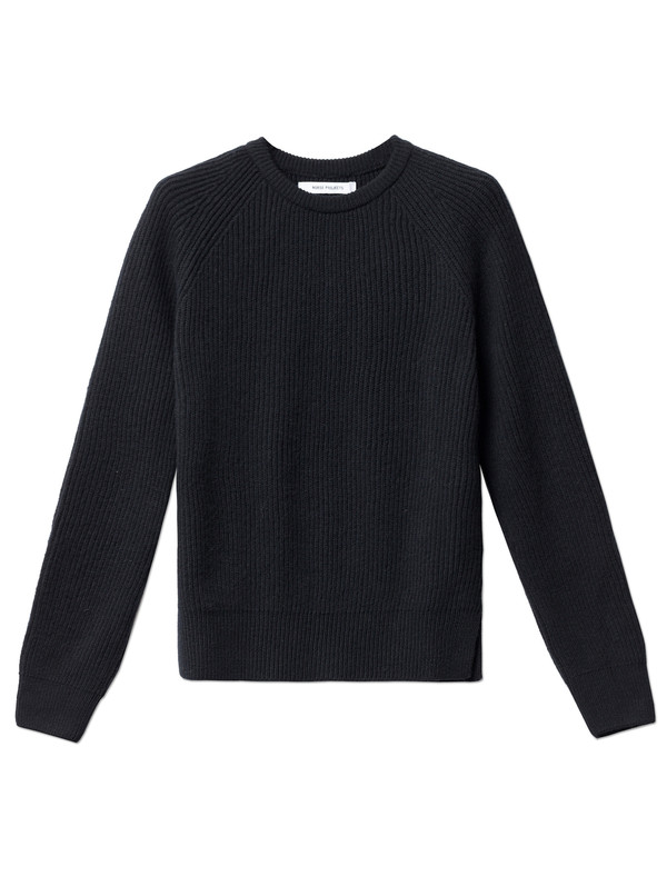 Norse Projects Hege Lambswool Sweater Black Norse Projects Hege Lambswool Sweater Black