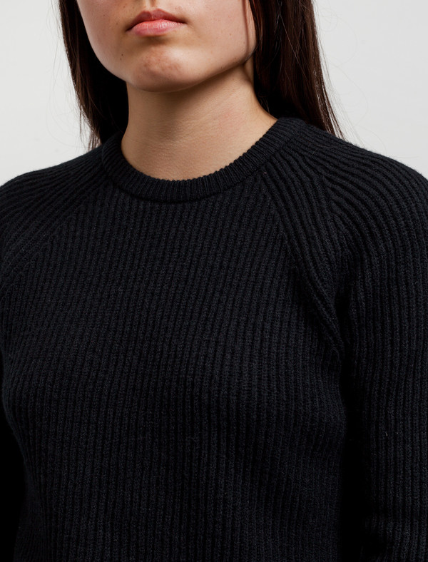 Norse Projects Hege Lambswool Sweater Black Norse Projects Hege Lambswool Sweater Black