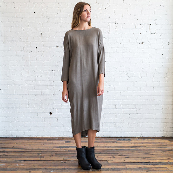 Black Crane Pleated Cocoon Dress Black Crane Pleated Cocoon Dress
