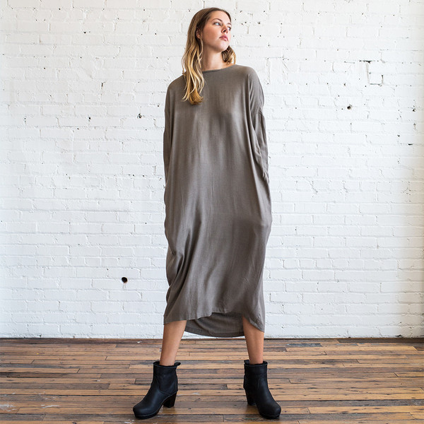 Black Crane Pleated Cocoon Dress Black Crane Pleated Cocoon Dress