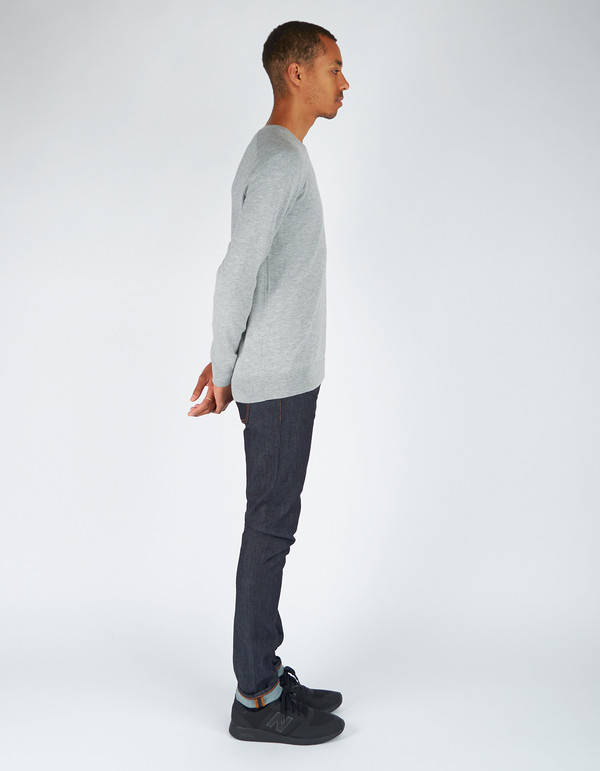 Filippa K Cotton Merino Sweater Light Grey Melange Filippa K Cotton Merino Sweater Light Grey Melange