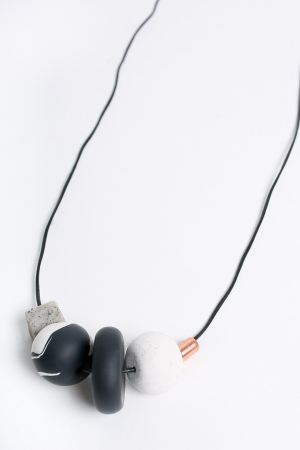 Pepper Train The Everyday Necklace in black/white/stone Pepper Train The Everyday Necklace in black/white/stone