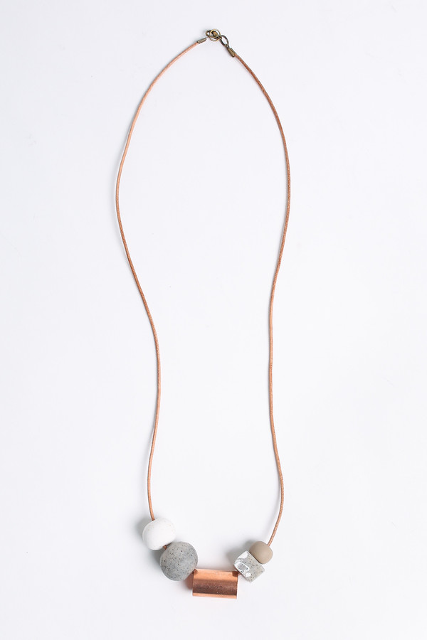 Pepper Train The Everyday Necklace in white/stone/nude Pepper Train The Everyday Necklace in white/stone/nude