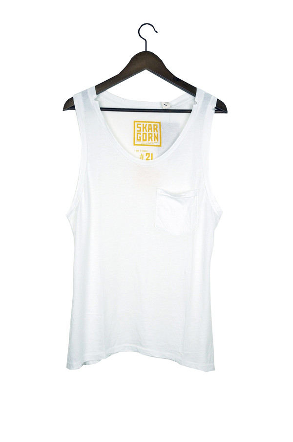 Skargorn #21 Sleeveless Tee, Milk Wash Skargorn #21 Sleeveless Tee, Milk Wash
