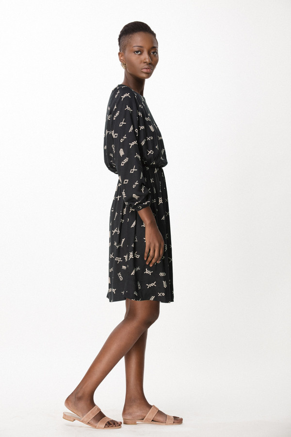 Osei-Duro Aburi Dress in Black Jot Osei-Duro Aburi Dress in Black Jot