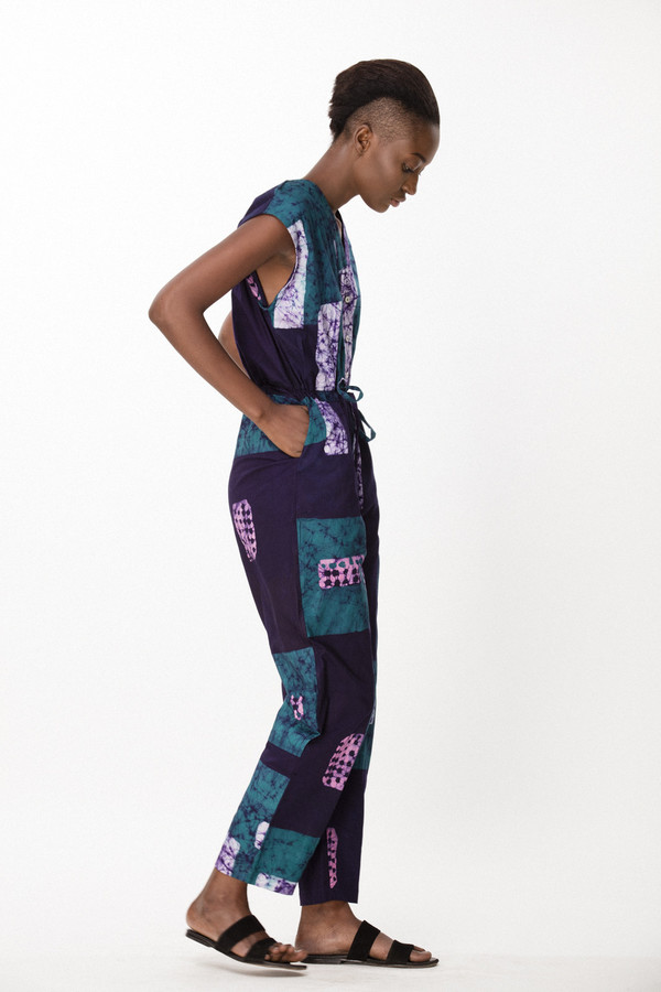 Osei-Duro Accra Romper in Navy Rubics Osei-Duro Accra Romper in Navy Rubics
