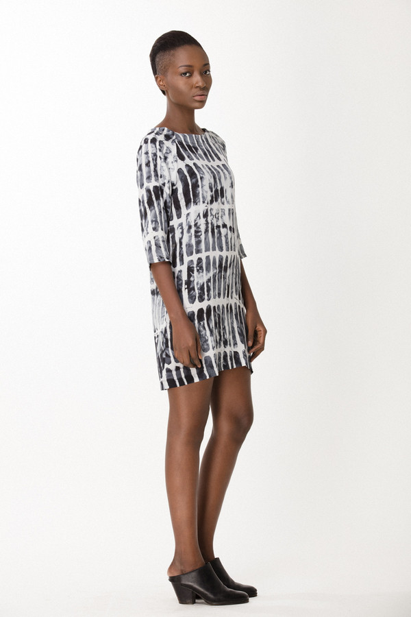Osei-Duro Linter Dress in Black Chalk Osei-Duro Linter Dress in Black Chalk